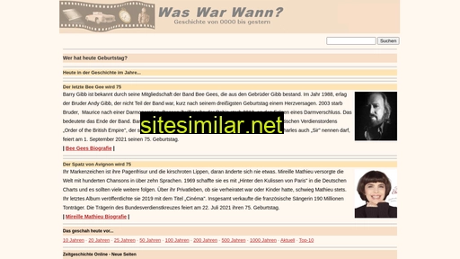 was-war-wann.de alternative sites