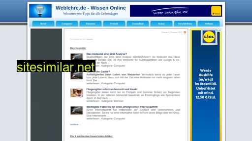 Weblehre similar sites