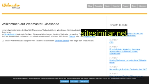 Webmaster-glossar similar sites