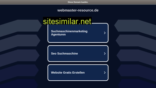 webmaster-resource.de alternative sites
