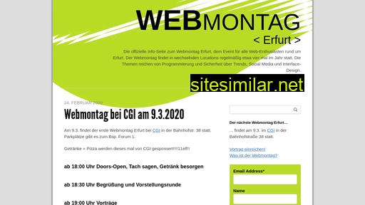 Webmontag-erfurt similar sites