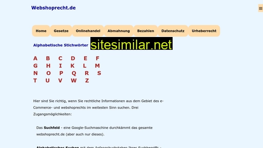 webshoprecht.de alternative sites