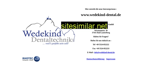 wedekind-dental.de alternative sites
