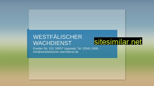 Westfaelischer-wachdienst similar sites