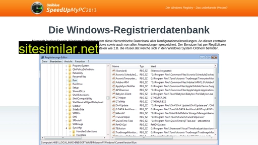 Windowsregistry similar sites