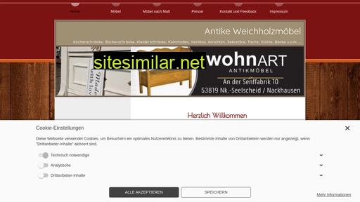 wohnart-furniture.de alternative sites