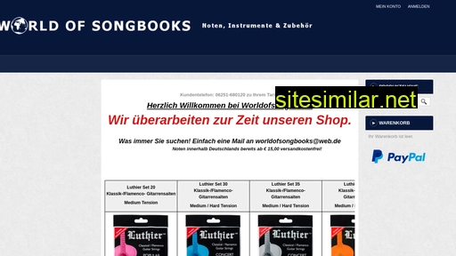 worldofsongbooks.de alternative sites