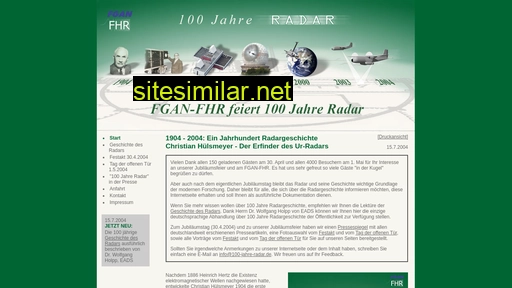 www.100-jahre-radar.fraunhofer.de alternative sites