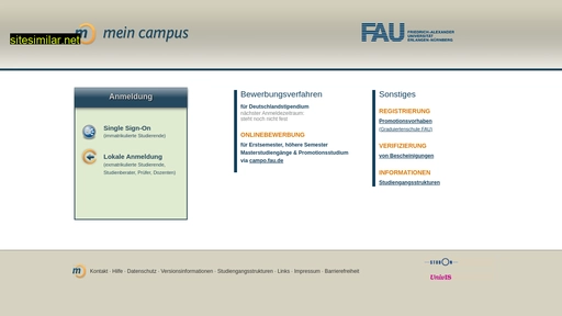 www.campus.uni-erlangen.de alternative sites
