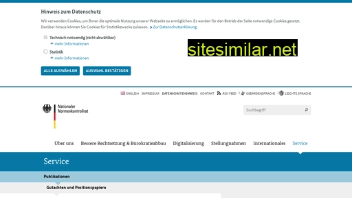 www.normenkontrollrat.bund.de alternative sites