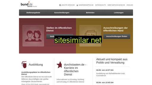 www.service.bund.de alternative sites