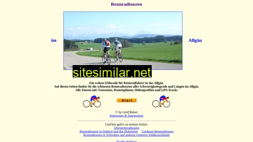 Allgäu-rennradtouren similar sites