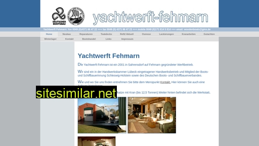 Yachtwerft-fehmarn similar sites