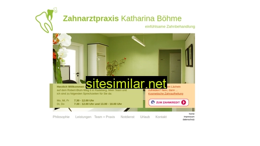 zahnaerztin-boehme.de alternative sites