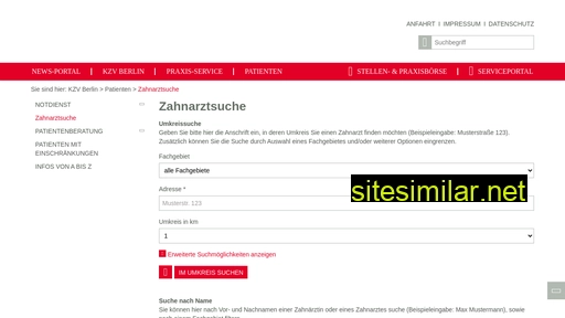 zahnarztsuche-berlin.de alternative sites