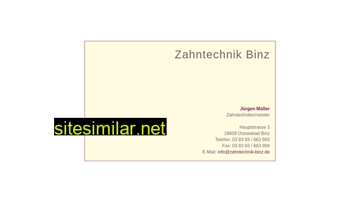 zahntechnik-binz.de alternative sites