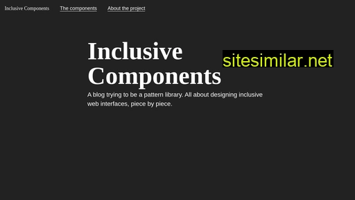 inclusive-components.design alternative sites