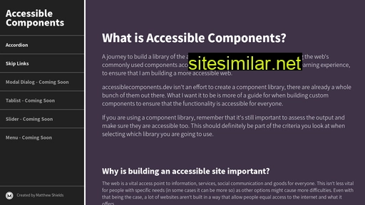 accessiblecomponents.dev alternative sites