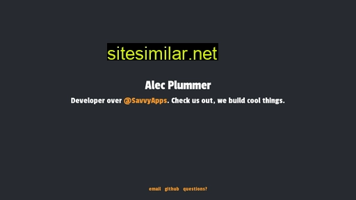 alecplummer.dev alternative sites
