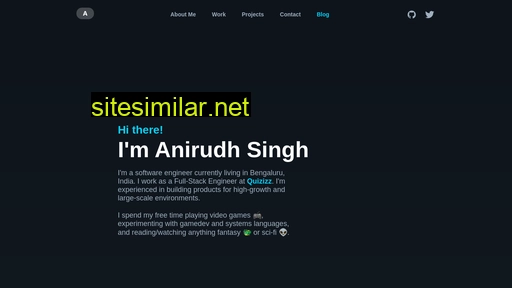 anirudhsingh.dev alternative sites
