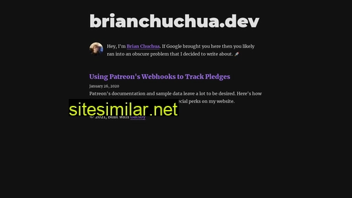 brianchuchua.dev alternative sites