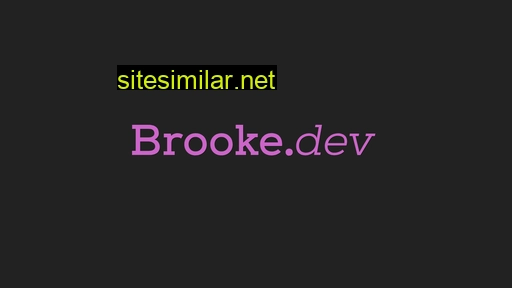 brooke.dev alternative sites