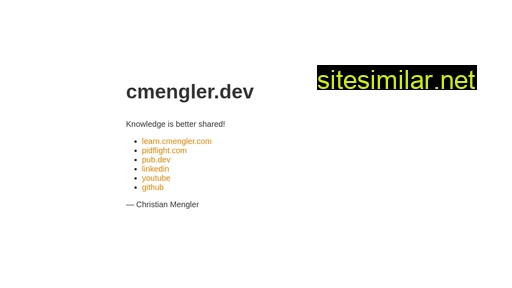 cmengler.dev alternative sites