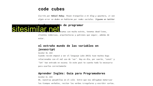 Codecubes similar sites