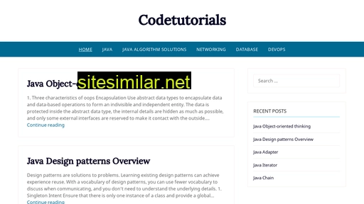 Codetutorials similar sites