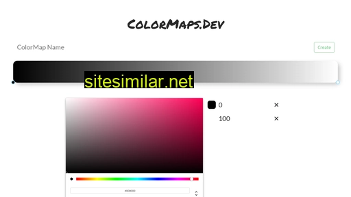 Colormaps similar sites