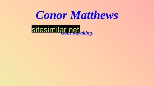 conormatthews.dev alternative sites