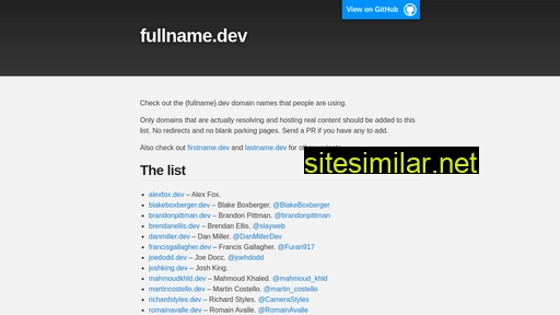 fullname.dev alternative sites