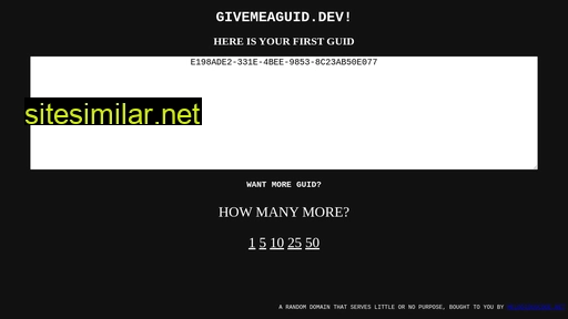 givemeaguid.dev alternative sites