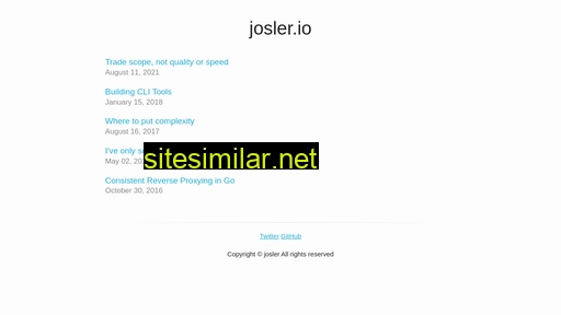 josler.dev alternative sites