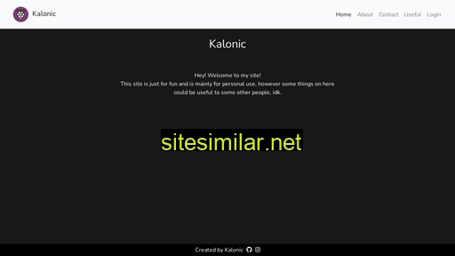 kalonic.dev alternative sites