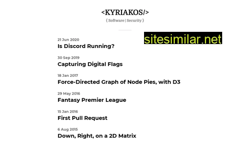 kyriakos.dev alternative sites