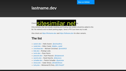 lastname.dev alternative sites
