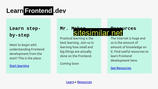 learnfrontend.dev alternative sites