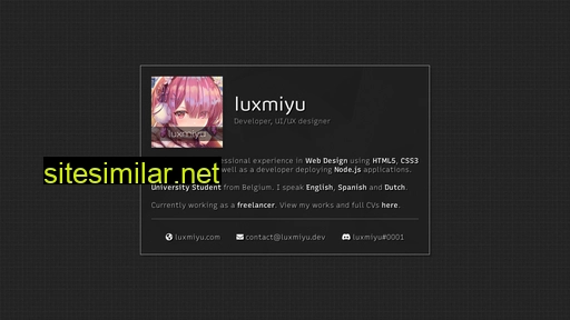 luxmiyu.dev alternative sites