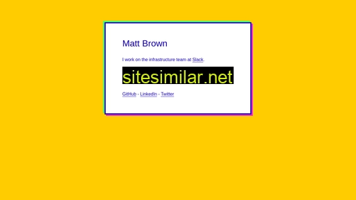 mattbrown.dev alternative sites