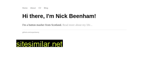 nickbeenham.dev alternative sites