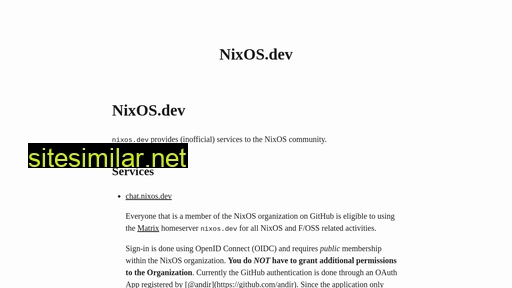 nixos.dev alternative sites