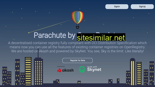 parachute.openregistry.dev alternative sites