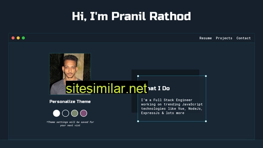 pranilrathod.dev alternative sites