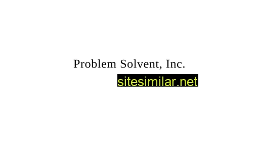 Problemsolvent similar sites