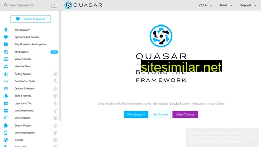 quasar.dev alternative sites