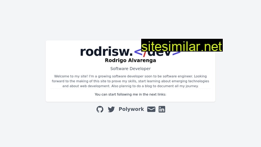 rodrisw.dev alternative sites