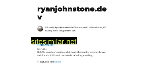 ryanjohnstone.dev alternative sites