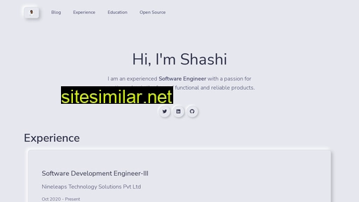 shashi.dev alternative sites
