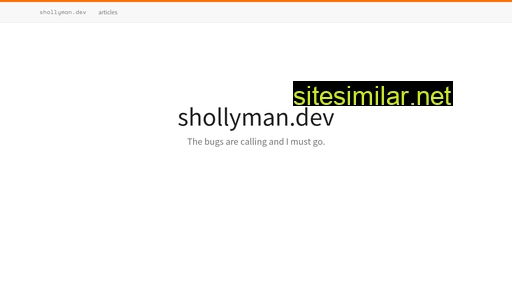 shollyman.dev alternative sites